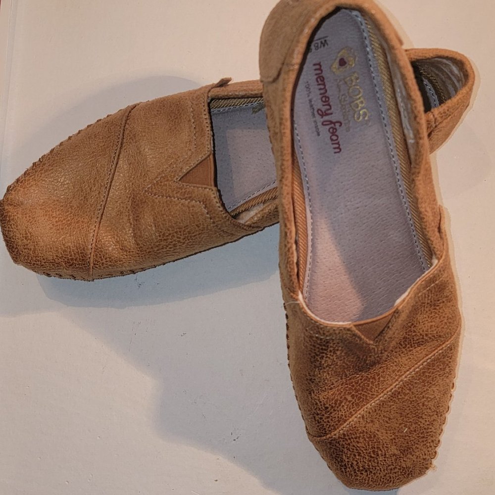 Sketchers BOB'S Memory Foam Suede Luxe Rain Dance Slip On Women Size 8.5W